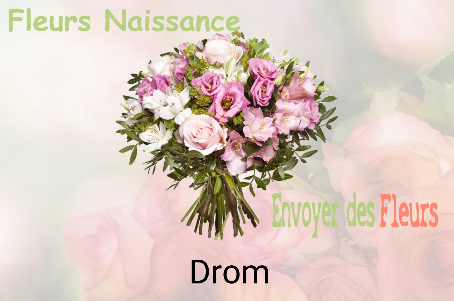 Bouquet de fleurs de naissance livré à Drom